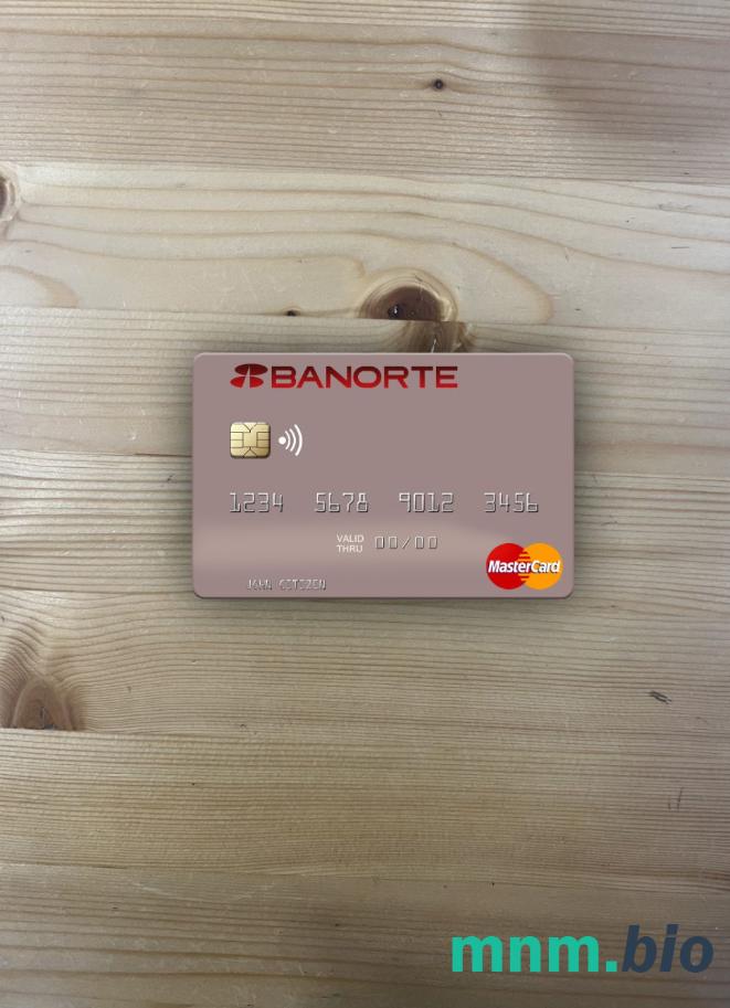 Mexico Banorte bank wygląd zdjęcia mastercard skan PSD + zdjęcie
